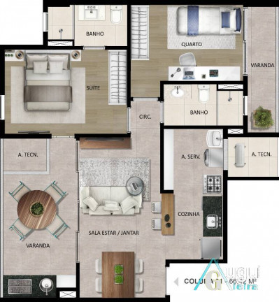 Imagem Apartamento com 2 Quartos à Venda, 66 m² em Santa Lúcia - Vitória
