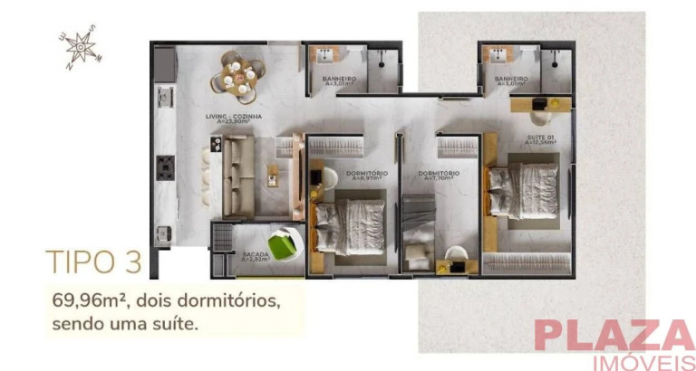 Imagem Apartamento com 3 Quartos à Venda, 70 m² em Morretes - Itapema Imagem Apartamento com 3 Quartos à Venda, 70 m² em Morretes - Itapema
