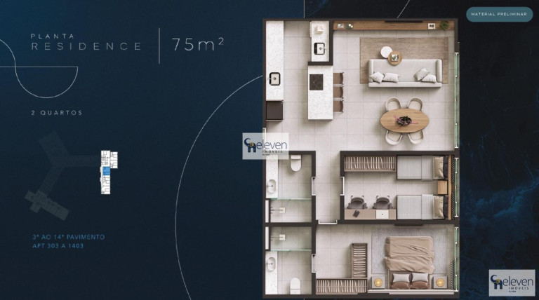 Imagem Apartamento com 2 Quartos à Venda, 58 m² em Ondina - Salvador Imagem Apartamento com 2 Quartos à Venda, 58 m² em Ondina - Salvador