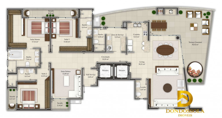 Imagem Apartamento com 3 Quartos à Venda, 215 m² em Centro - Criciúma
