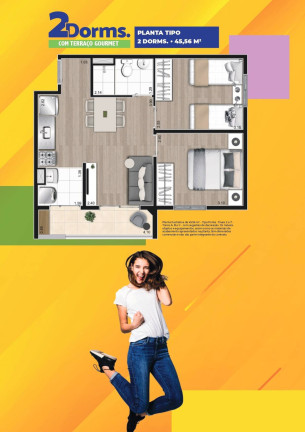 Imagem Apartamento com 2 Quartos à Venda, 45 m² em Quitaúna - Osasco