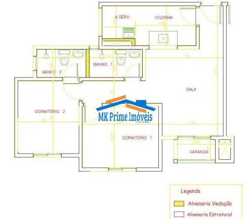 Imagem Apartamento com 2 Quartos à Venda, 53 m² em Centro - Osasco