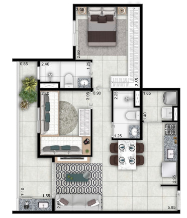 Foto do imóvel Apartamento com 2 Quartos à Venda, 57 m² em Aclimação - São Paulo
