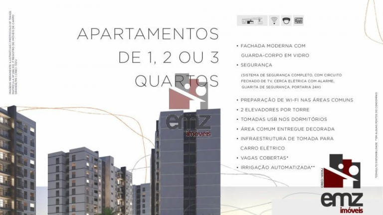 Imagem Apartamento com 2 Quartos à Venda, 53 m² em Vivendas Do Parque - Campo Grande
