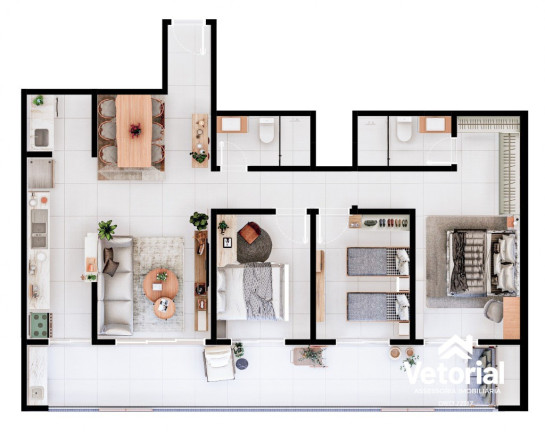 Imagem Apartamento com 3 Quartos à Venda, 8.000 m² em Barreirinhas - Barreiras