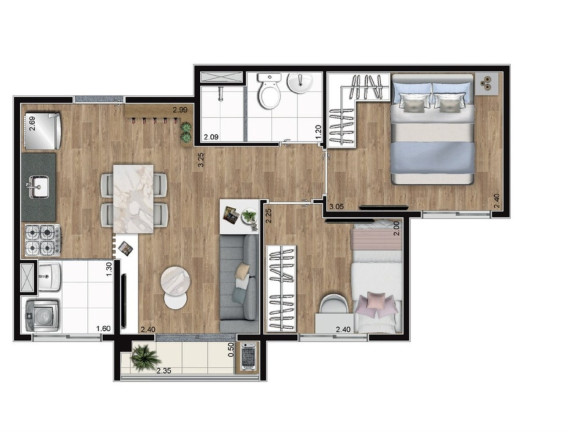 Imagem Imóvel com 2 Quartos à Venda, 37 m² em Jardim Celeste - São Paulo Imagem Imóvel com 2 Quartos à Venda, 37 m² em Jardim Celeste - São Paulo