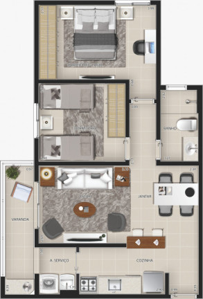 Imagem Apartamento com 2 Quartos à Venda, 64 m² em Jardim Paulista - Ribeirão Preto Imagem Apartamento com 2 Quartos à Venda, 64 m² em Jardim Paulista - Ribeirão Preto