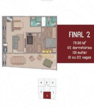 Imagem Apartamento com 1 Quarto à Venda, 49 m² em Balneário Flórida - Praia Grande
