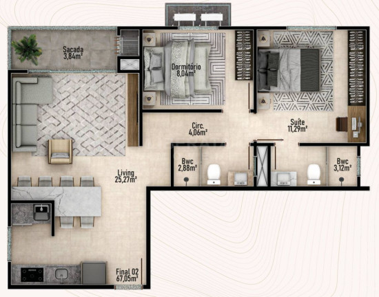 Imagem Apartamento com 2 Quartos à Venda, 57 m² em Centro - Navegantes Imagem Apartamento com 2 Quartos à Venda, 57 m² em Centro - Navegantes