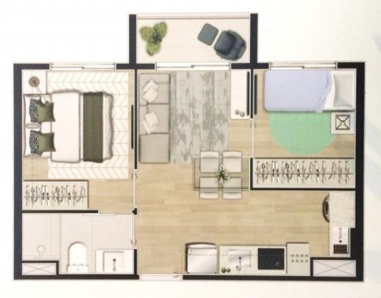 Imagem Apartamento com 2 Quartos à Venda, 34 m² em Tatuapé - São Paulo Imagem Apartamento com 2 Quartos à Venda, 34 m² em Tatuapé - São Paulo