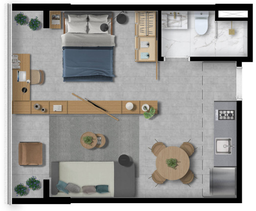 Imagem Apartamento com 1 Quarto à Venda,  em Pinheiros - São Paulo