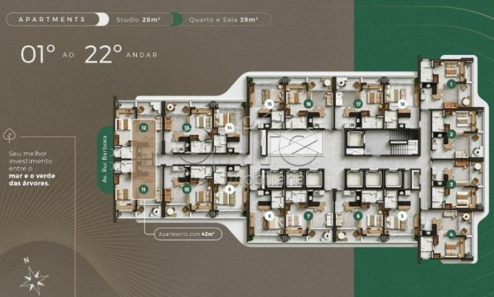 Imagem Apartamento com 1 Quarto à Venda, 28 m² em Meireles - Fortaleza Imagem Apartamento com 1 Quarto à Venda, 28 m² em Meireles - Fortaleza