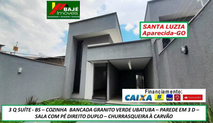 Imagem Casa com 3 Quartos à Venda, 110 m² em Goiânia Imagem Casa com 3 Quartos à Venda, 110 m² em Goiânia
