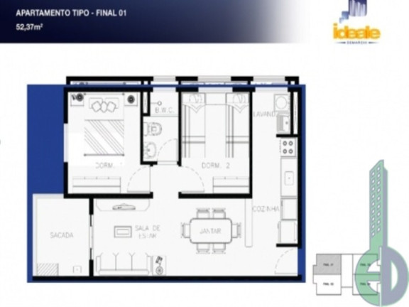 Imagem Imóvel com 2 Quartos à Venda, 52 m² em Demarchi - São Bernardo Do Campo