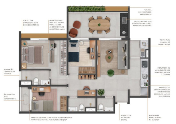 Imagem Apartamento com 2 Quartos à Venda, 69 m² em Mirandópolis - São Paulo Imagem Apartamento com 2 Quartos à Venda, 69 m² em Mirandópolis - São Paulo
