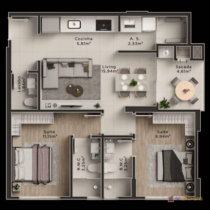 Imagem Apartamento com 2 Quartos à Venda, 76 m² em Centro - Itajaí