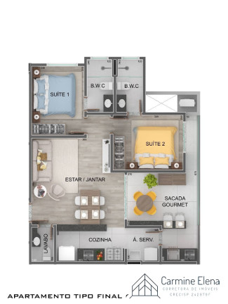 Imagem Apartamento com 2 Quartos à Venda, 70 m² em Itaguá - Ubatuba