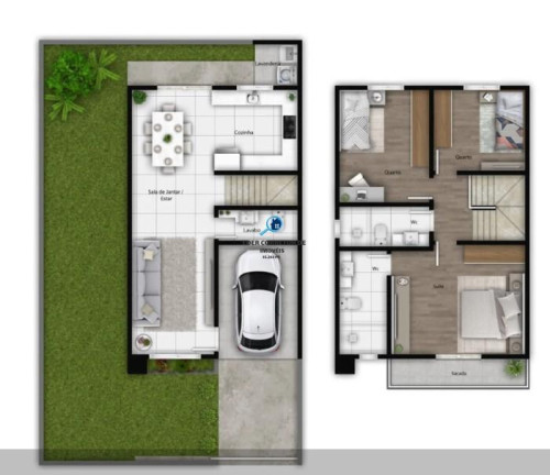 Sobrado com 3 Quartos à Venda, 110 m² em Uvaranas - Ponta Grossa