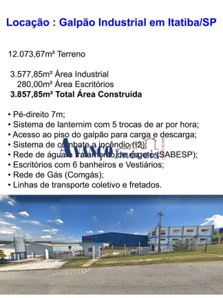 Imagem Galpão para Alugar, 12.073 m² em Distrito Industrial Alfredo Relo - Itatiba