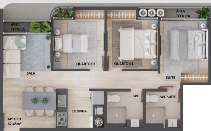 Imagem Apartamento com 2 Quartos à Venda, 53 m² em Cabo Branco - João Pessoa Imagem Apartamento com 2 Quartos à Venda, 53 m² em Cabo Branco - João Pessoa
