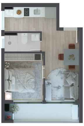 Imagem Apartamento com 1 Quarto à Venda, 33 m² em Portão - Curitiba