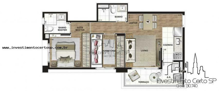 Imagem Apartamento com 2 Quartos à Venda, 53 m² em Jardim Vila Mariana - São Paulo