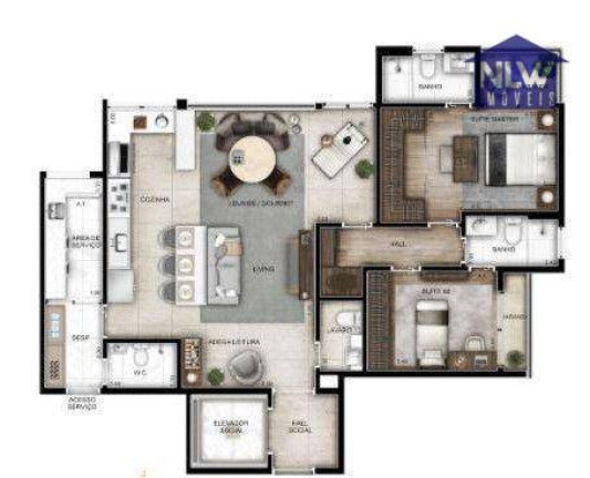 Apartamento com 2 Quartos à Venda, 106 m² em Perdizes - São Paulo