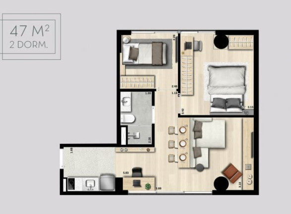Imagem Apartamento à Venda, 52 m² em Pinheiros - São Paulo