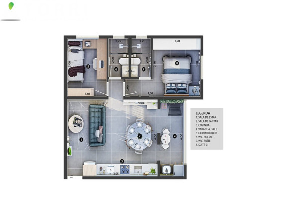Imagem Apartamento com 2 Quartos à Venda, 51 m² em Jardim Simus - Sorocaba Imagem Apartamento com 2 Quartos à Venda, 51 m² em Jardim Simus - Sorocaba