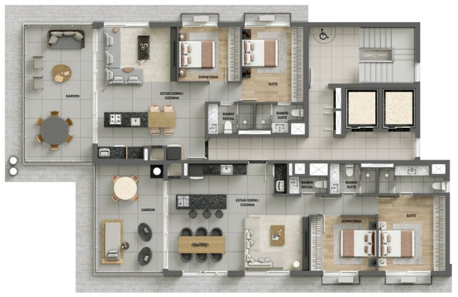 Imagem Cobertura com 1 Quarto à Venda, 78 m² em Petrópolis - Porto Alegre