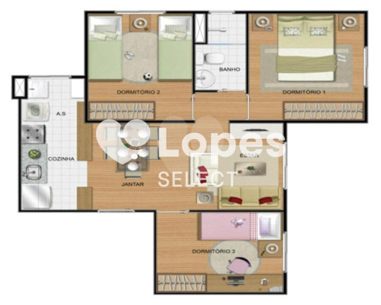 Imagem Apartamento com 3 Quartos à Venda, 52 m² em Parque Prado - Campinas Imagem Apartamento com 3 Quartos à Venda, 52 m² em Parque Prado - Campinas