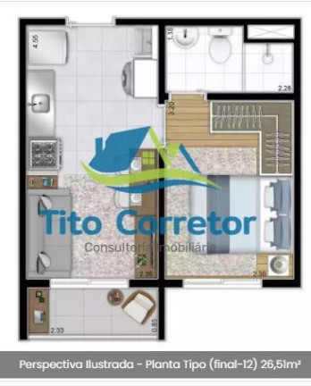 Imagem Apartamento com 1 Quarto à Venda, 26 m² em Chácara Santo Antônio (zona Sul) - São Paulo