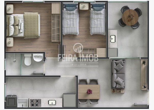 Imagem Apartamento com 2 Quartos à Venda, 47 m² em Sim - Feira De Santana Imagem Apartamento com 2 Quartos à Venda, 47 m² em Sim - Feira De Santana