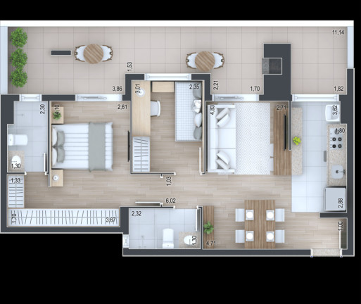Imagem Apartamento com 2 Quartos à Venda, 67 m² em Portão - Curitiba