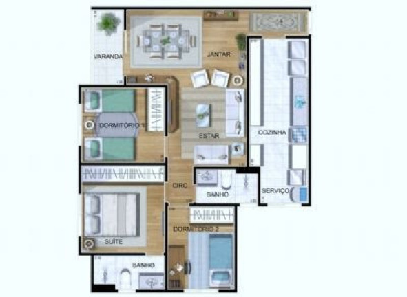 Imagem Apartamento com 3 Quartos à Venda, 90 m² em City Bussocaba - Osasco Imagem Apartamento com 3 Quartos à Venda, 90 m² em City Bussocaba - Osasco