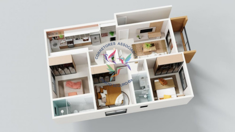 Imagem Apartamento com 2 Quartos à Venda, 62 m² em Taperapuan - Porto Seguro Imagem Apartamento com 2 Quartos à Venda, 62 m² em Taperapuan - Porto Seguro