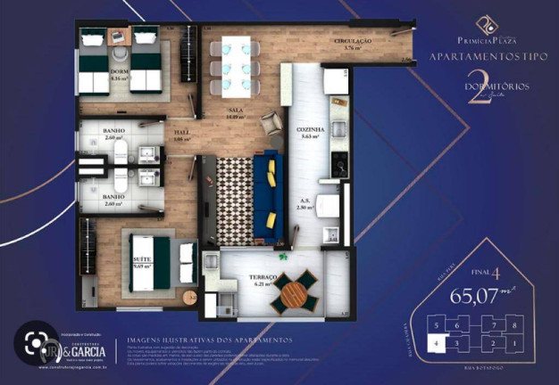 Imagem Apartamento com 2 Quartos à Venda, 63 m² em Guilhermina - Praia Grande