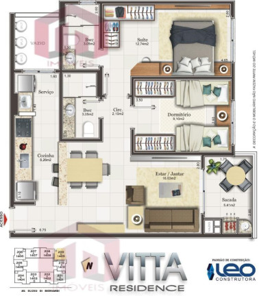 Imagem Imóvel com 2 Quartos à Venda, 78 m²