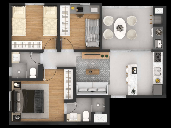 Imagem Apartamento com 2 Quartos à Venda, 50 m² em Centro - Pinhais Imagem Apartamento com 2 Quartos à Venda, 50 m² em Centro - Pinhais