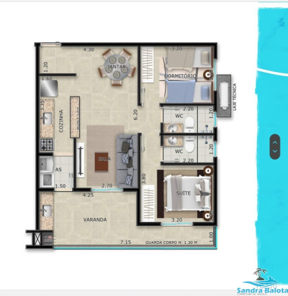 Imagem Apartamento com 2 Quartos à Venda, 70 m² em Praia Grande - Ubatuba