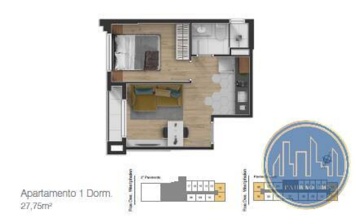 Imagem Apartamento com 1 Quarto à Venda, 23 m² em Centro - Curitiba