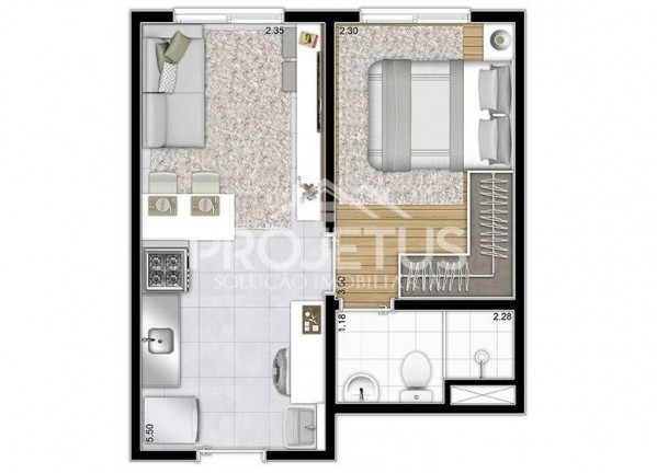 Imagem Apartamento com 1 Quarto à Venda, 38 m² em Bom Retiro - São Paulo Imagem Apartamento com 1 Quarto à Venda, 38 m² em Bom Retiro - São Paulo