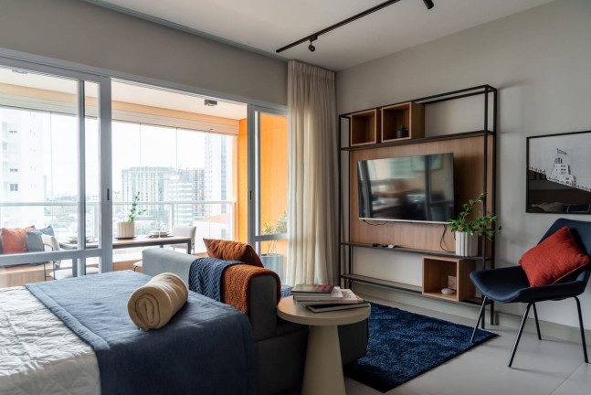 Imagem Apartamento com 1 Quarto para Alugar, 42 m² em Campo Belo - São Paulo