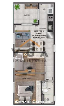 Imagem Imóvel com 2 Quartos à Venda, 52 m² em Vila Guilhermina - São Paulo Imagem Imóvel com 2 Quartos à Venda, 52 m² em Vila Guilhermina - São Paulo