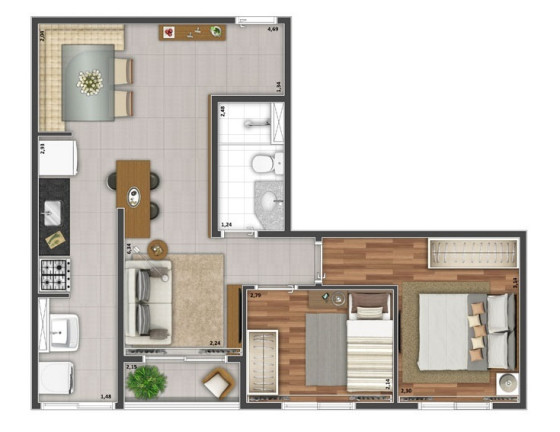Imagem Apartamento com 2 Quartos à Venda, 59 m² em Caputera - Arujá Imagem Apartamento com 2 Quartos à Venda, 59 m² em Caputera - Arujá