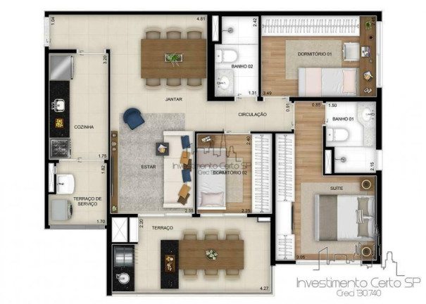 Imagem Apartamento com 2 Quartos à Venda, 65 m² em Vila Guilhermina - São Paulo