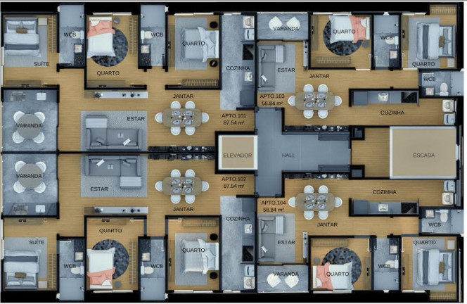 Imagem Apartamento com 3 Quartos à Venda, 85 m² em Camboinha - Cabedelo Imagem Apartamento com 3 Quartos à Venda, 85 m² em Camboinha - Cabedelo