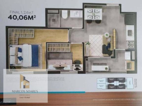 Imagem Apartamento com 1 Quarto à Venda, 40 m² em Presidente Altino - Osasco