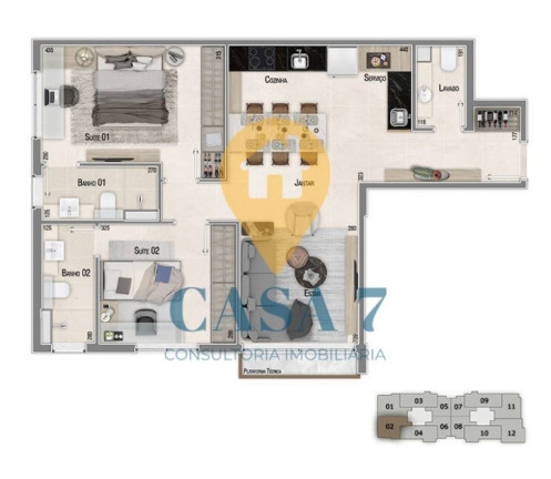 Imagem Apartamento com 1 Quarto à Venda, 69 m² em Santo Agostinho - Belo Horizonte