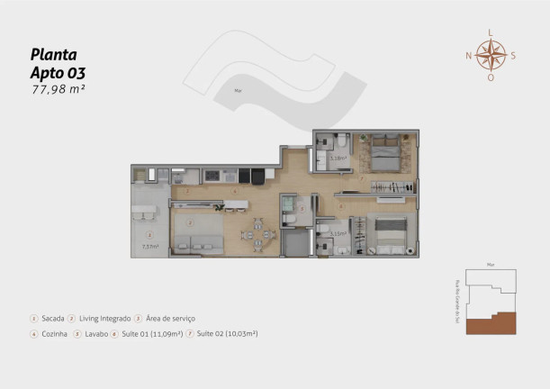 Imagem Apartamento com 2 Quartos à Venda, 77 m² em Itacolomí - Balneário Piçarras Imagem Apartamento com 2 Quartos à Venda, 77 m² em Itacolomí - Balneário Piçarras